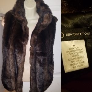 Brown Faux Fur Vest